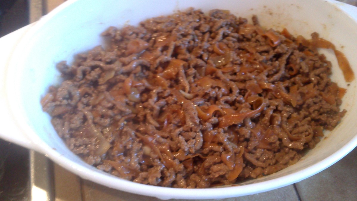 browned minced beef