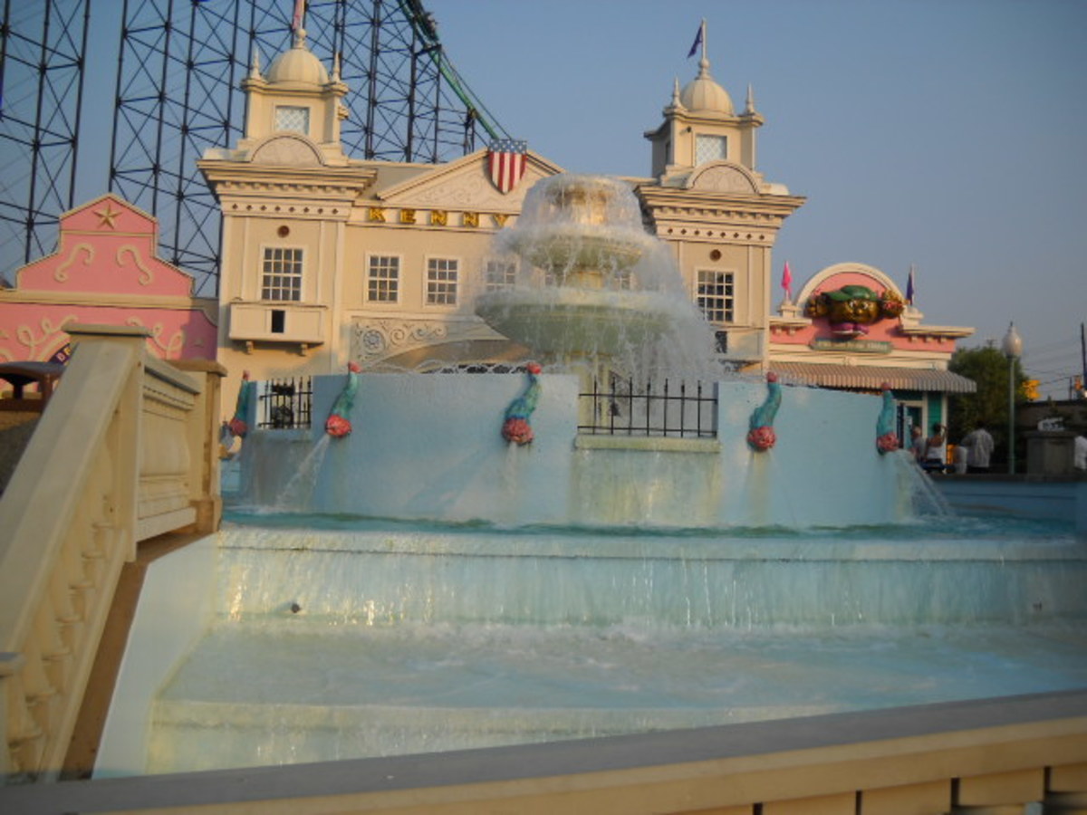 The giant fountain in Kennywood. 