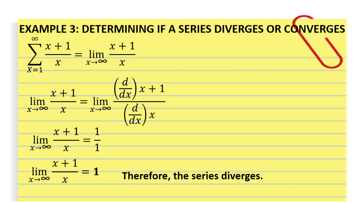 Determining if a series diverges or converges