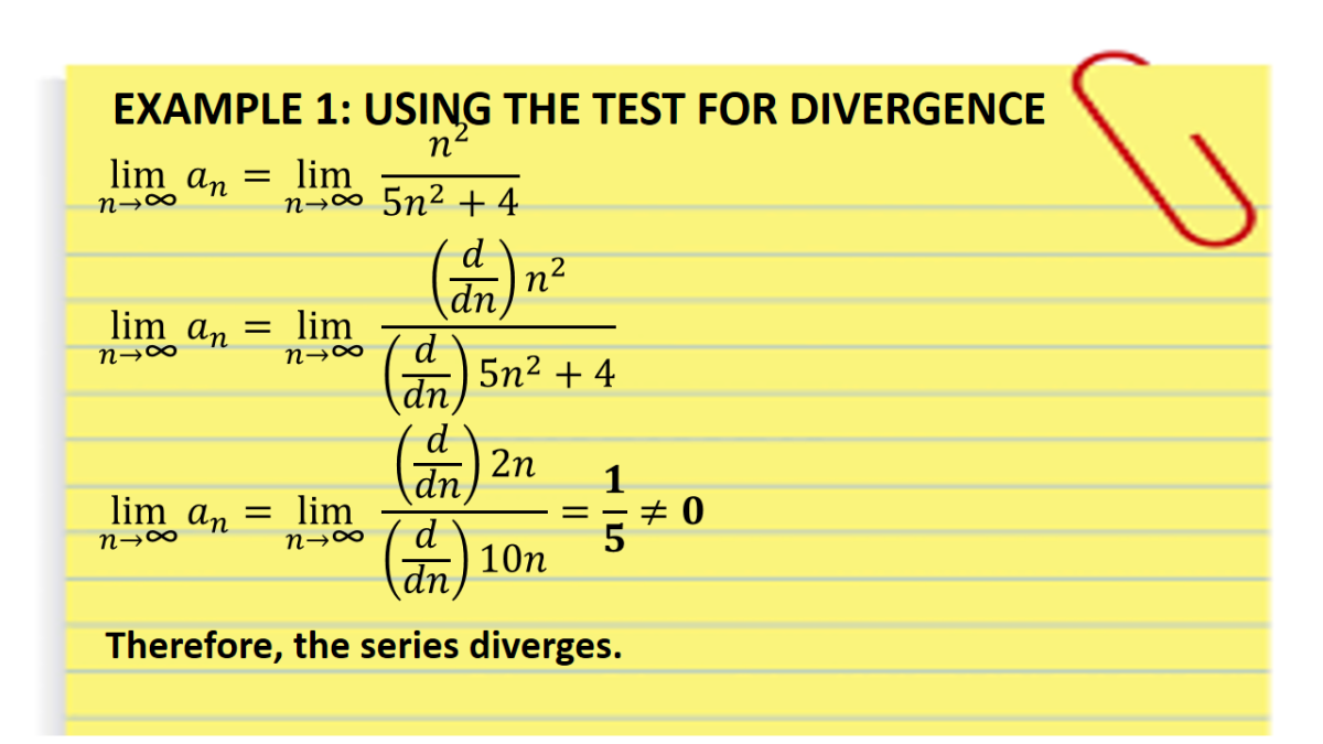 Using the test for divergence