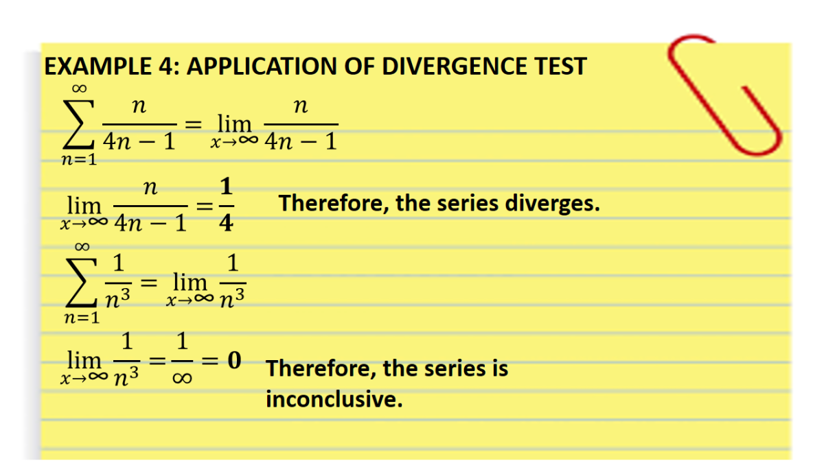 Application of Divergence Test