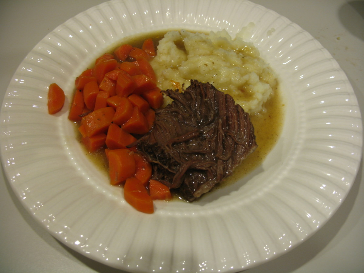 Buffalo Roast with Carrots, Potatoes, and Gravy