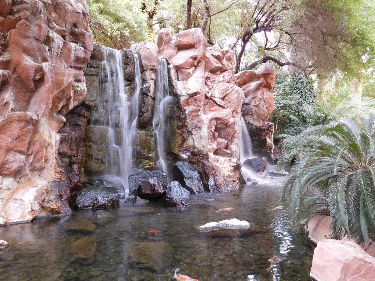 Paradise falls at the Flamingo Hotel & Casino in Las Vegas, NV