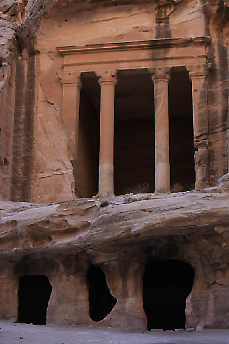One of the rock cut rooms at Little Petra
