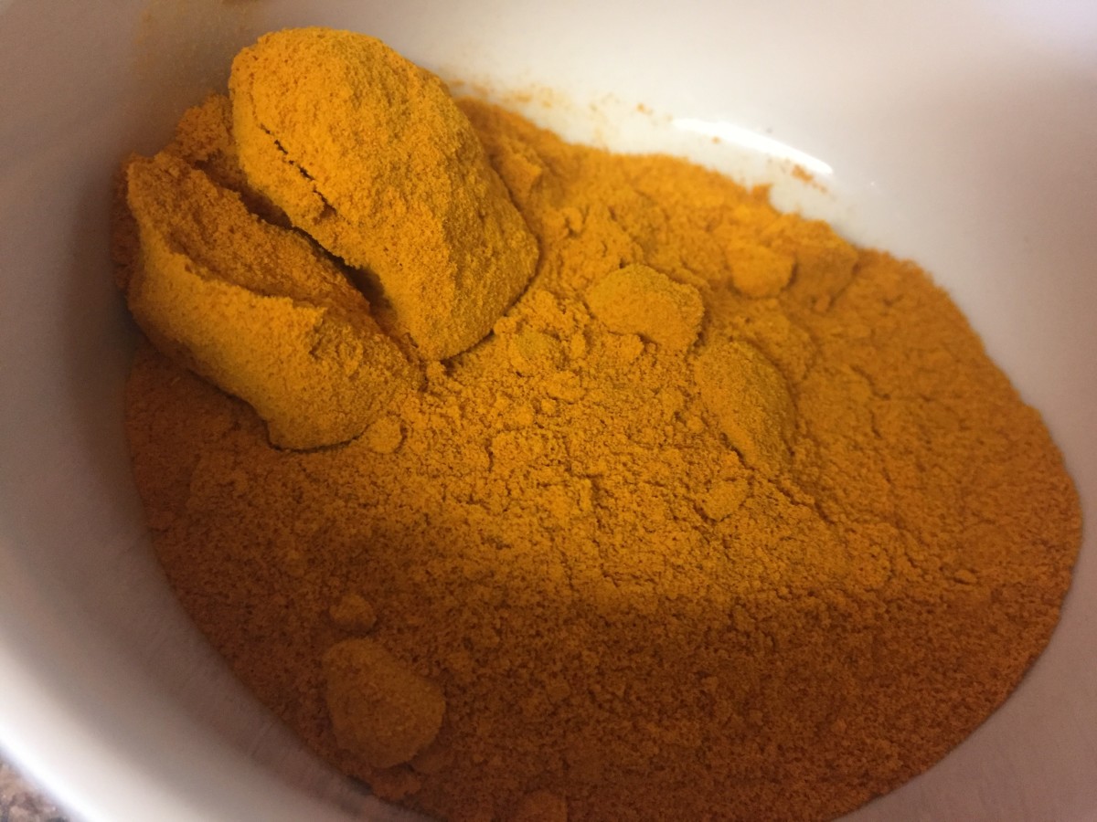 Ground turmeric comes from the root of the plant.
