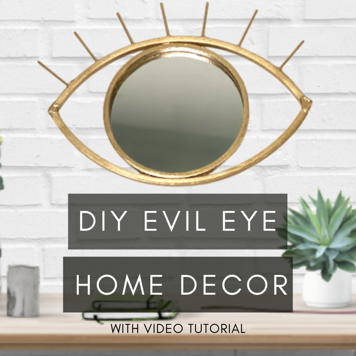 DIY Evil Eye Home Decor Piece (With Video Instructions)