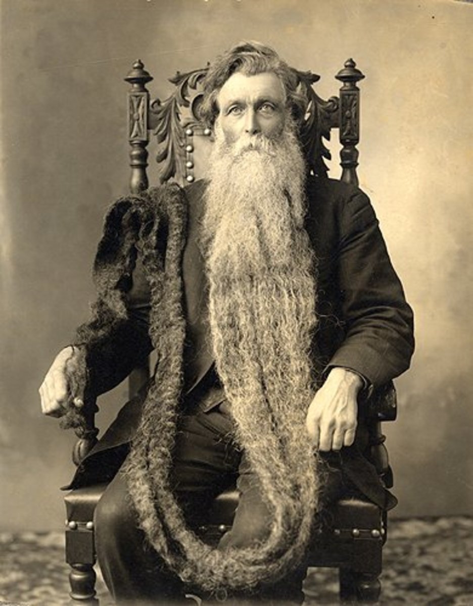 Hans Langseth was a Norwegian-American whose beard when he died in 1927 measured 5.33 metres (17.5 ft).