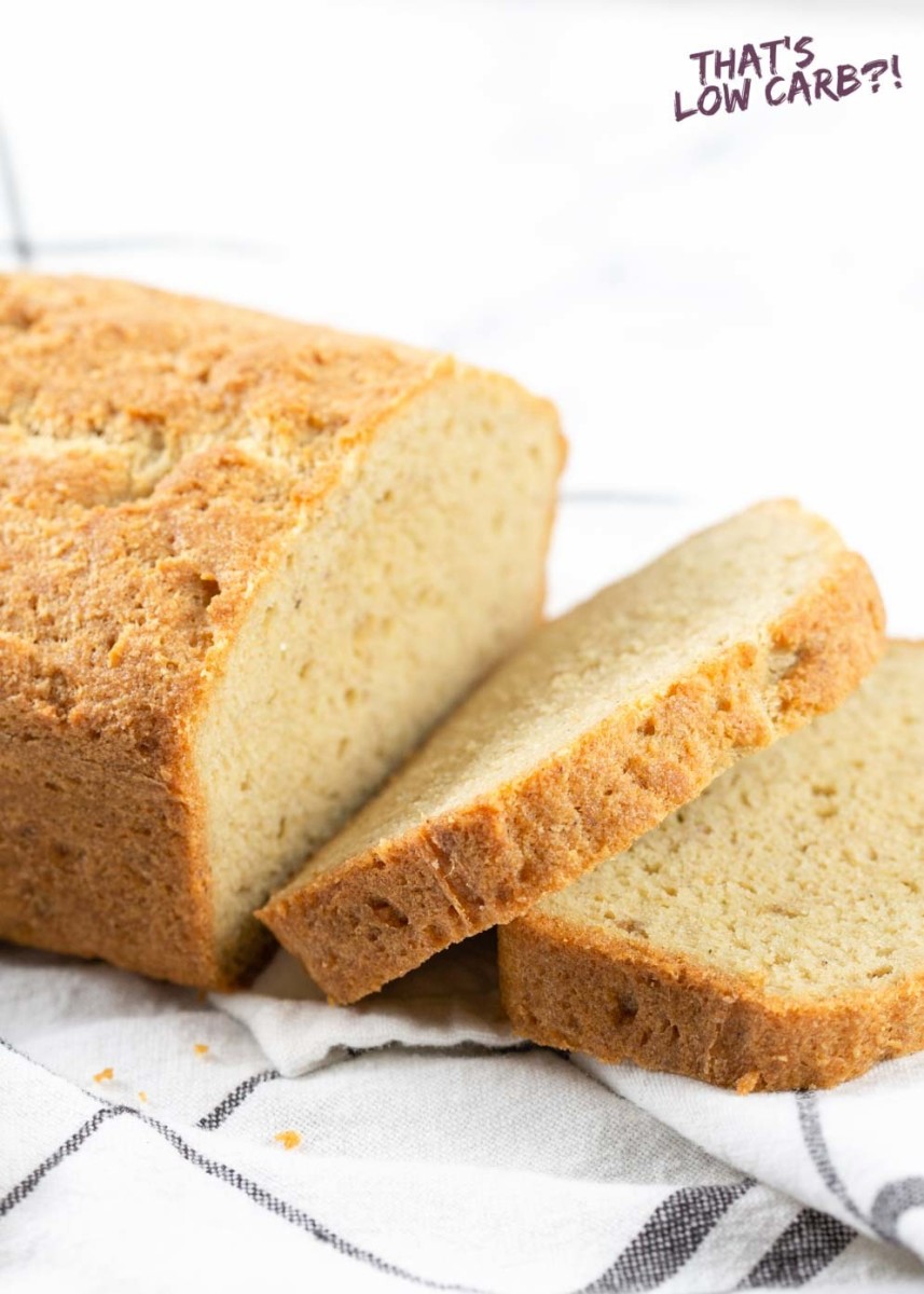 Almond flour is used to create this low-carb bread by That's Low Carb.