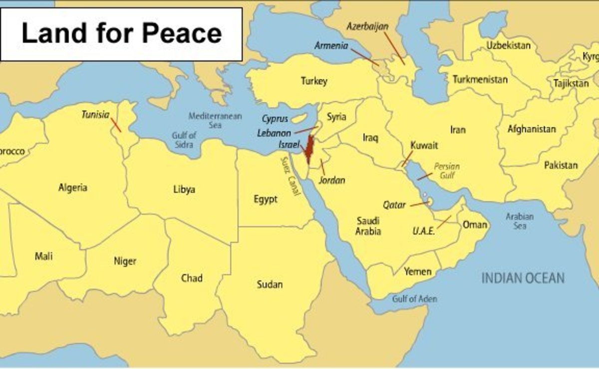MUSLIM LANDS IN YELLOW; THE RED SPECK IS ISRAEL