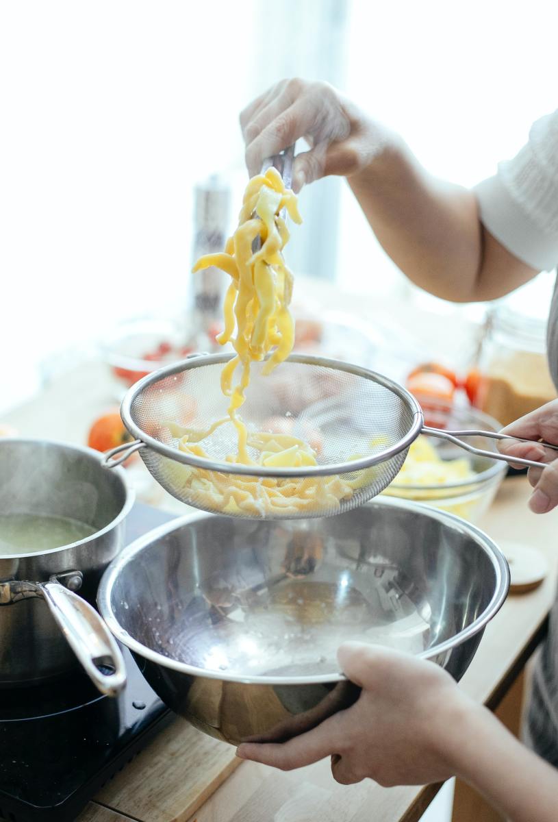 You can use strainers for pasta, vegetables, sifting, and other purposes. Special thanks to Katerina Holmes from Pexels for your lovely photo.