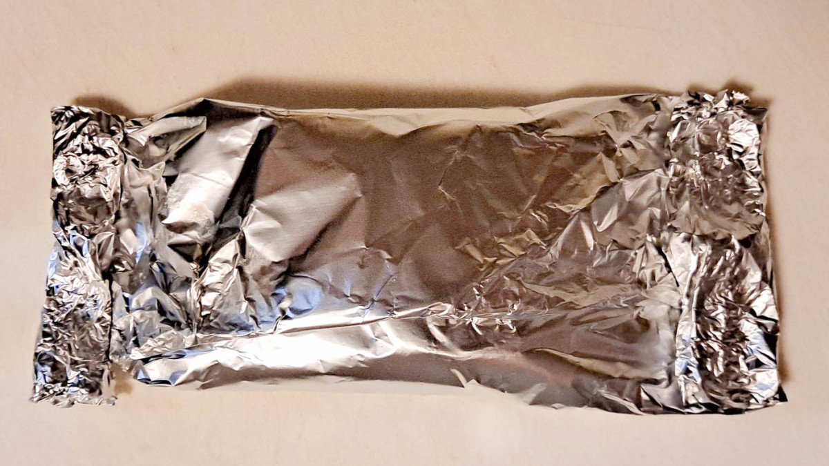 Foil-wrapped salmon packet. I like to throw some veggies in there, as well, for a tasty meal.