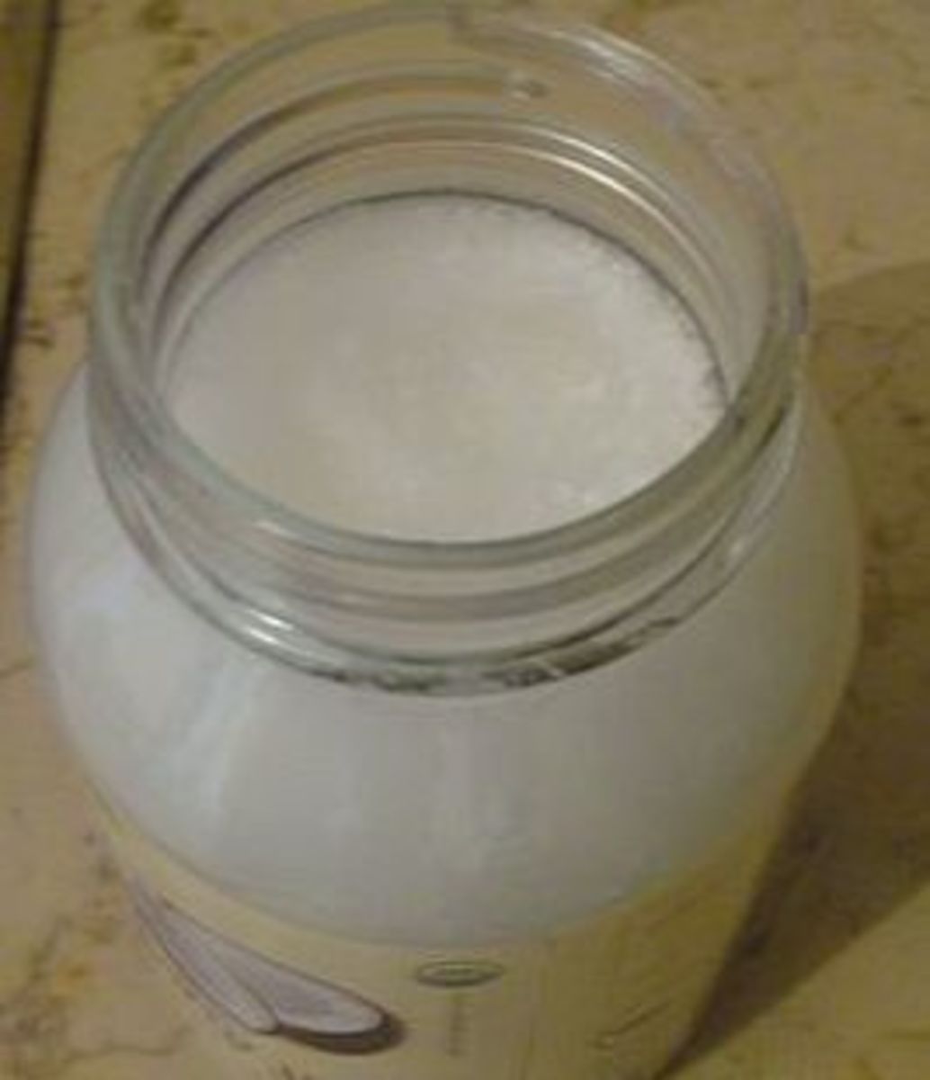 This is what coconut oil looks like. It's solid in its purest form.