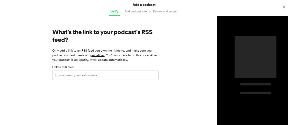 Publishing Your Podcast in Spotify