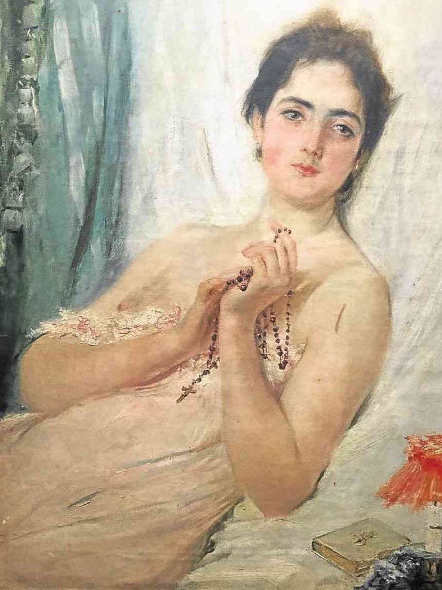 Mi Novia painting, believed to be Luna's wife.