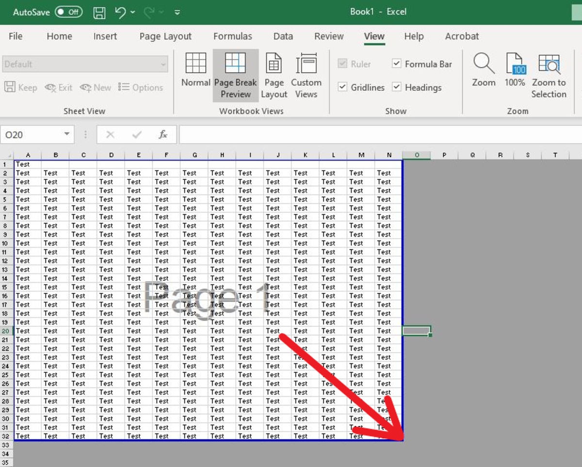 show lines in excel print