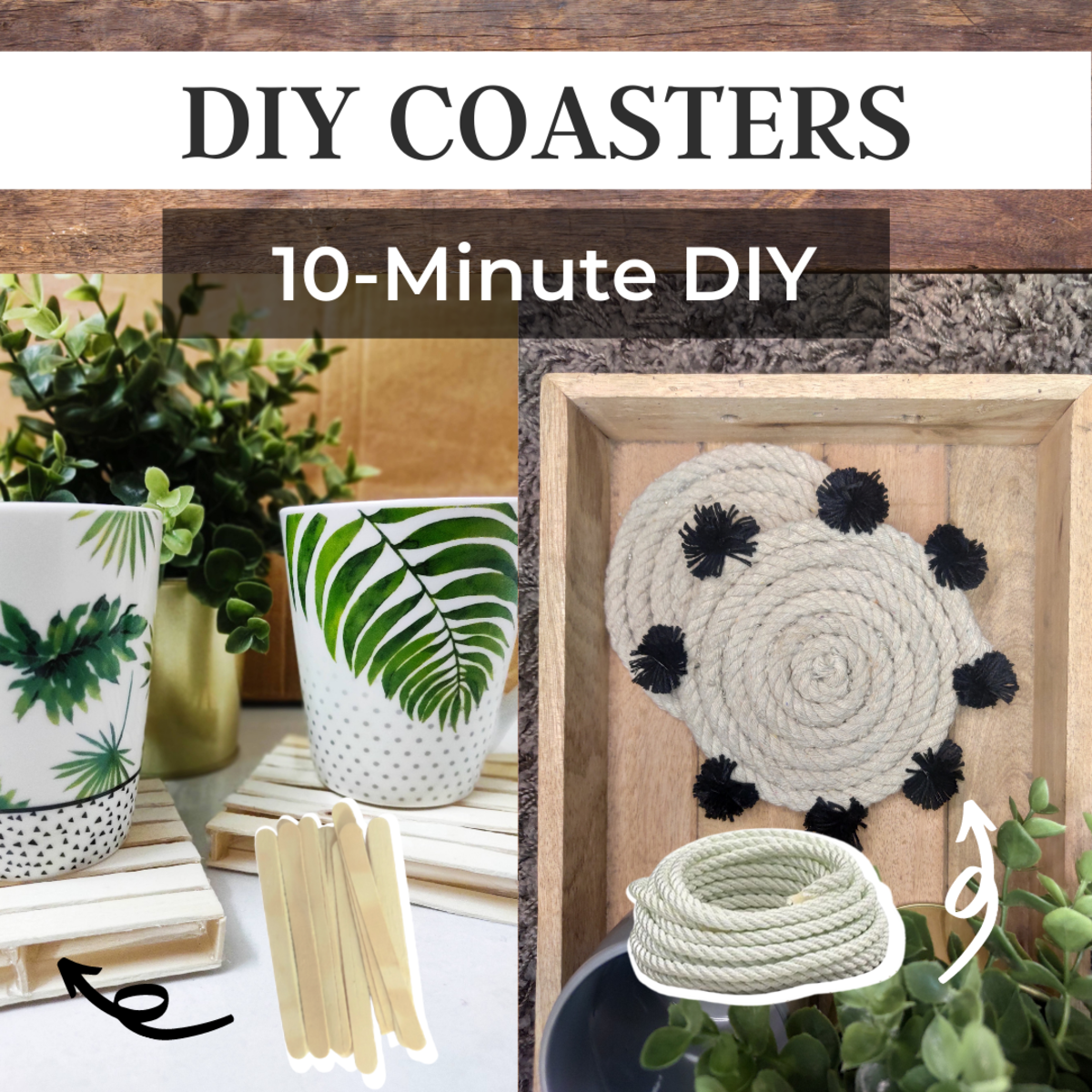 2-Easy and Budget Friendly DIY Coasters Projects (With Video Tutorials)