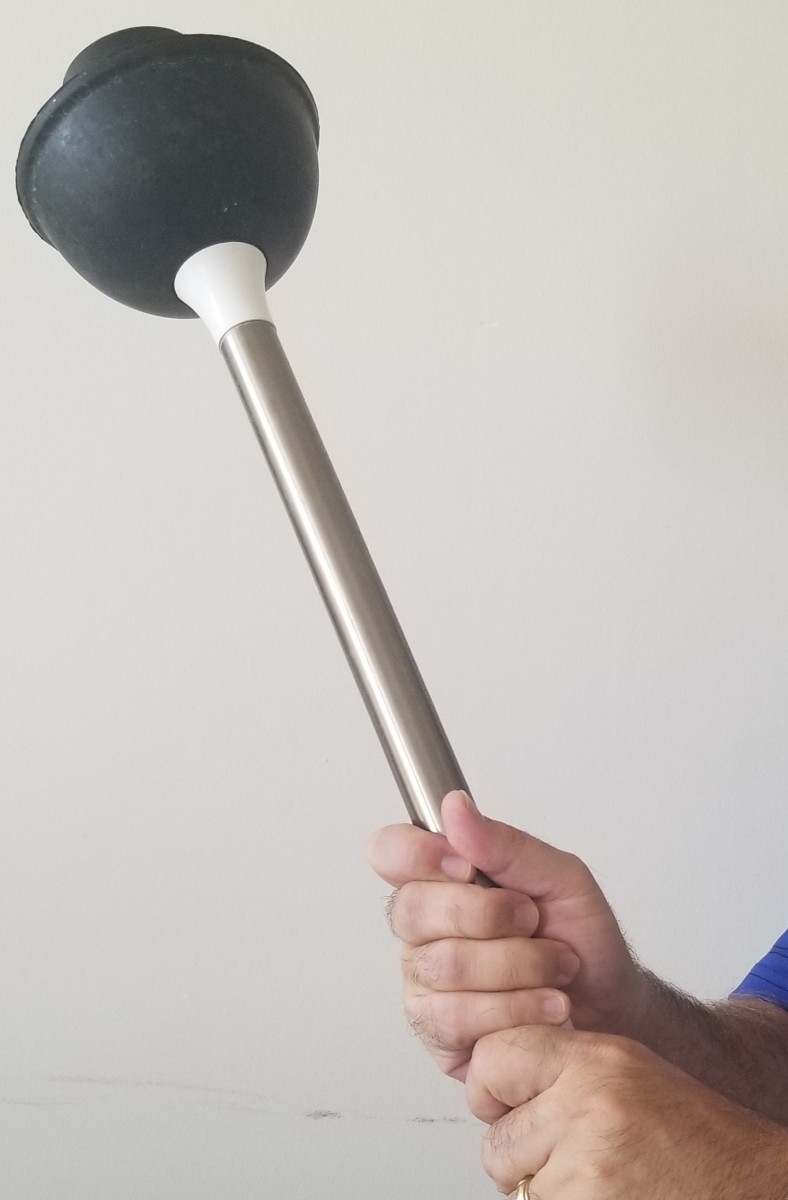 Our lightweight plunger was better suited  to plunge an overflowed toilet than use as a weapon.