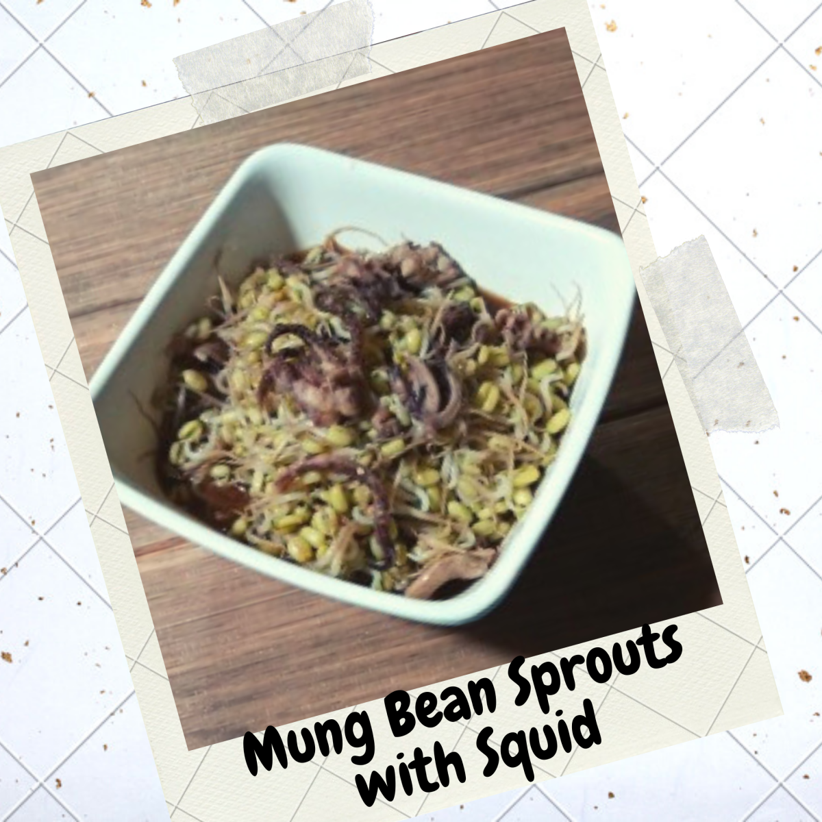 Learn how to prepare mung bean sprouts with squid.