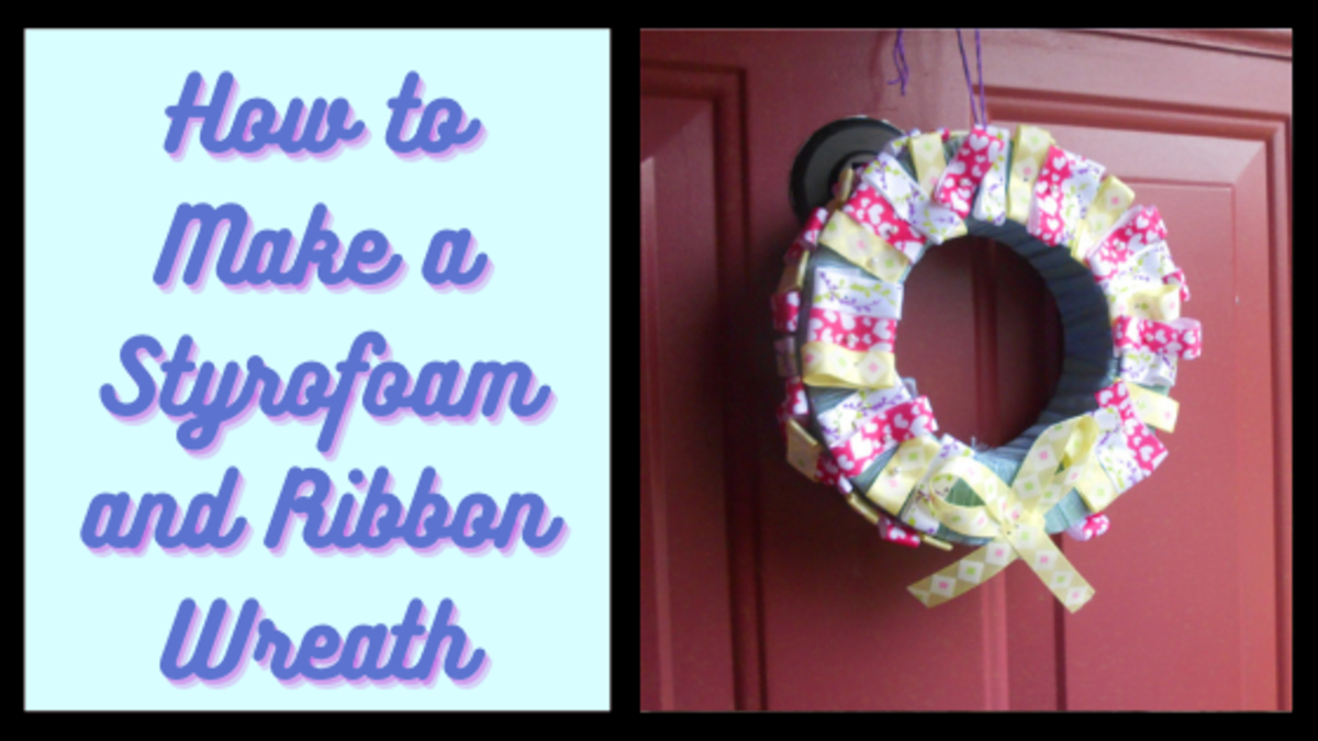 How to Make a Styrofoam and Ribbon Wreath