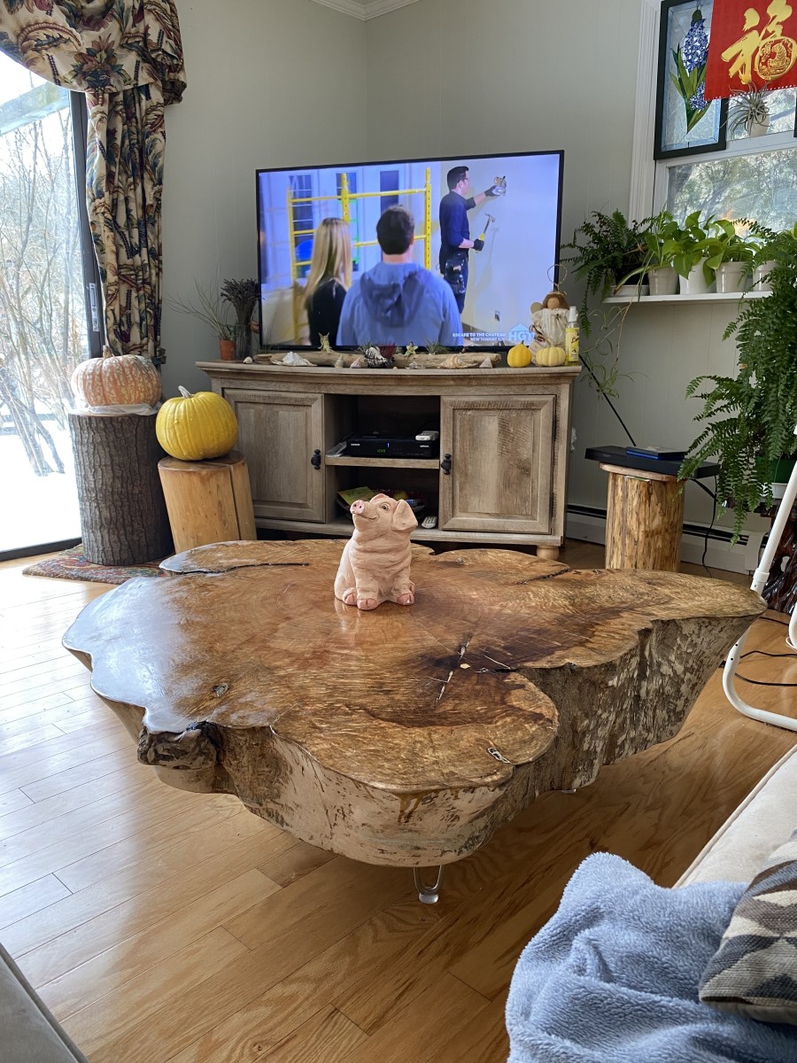 How to Make a Wood Slab Coffee Table