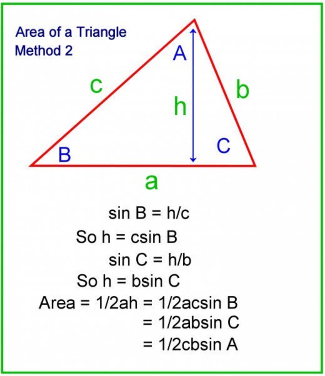 How To Find The Missing Sides And Angles Of A Triangle Pythagoras Sine And Cosine Rule Owlcation