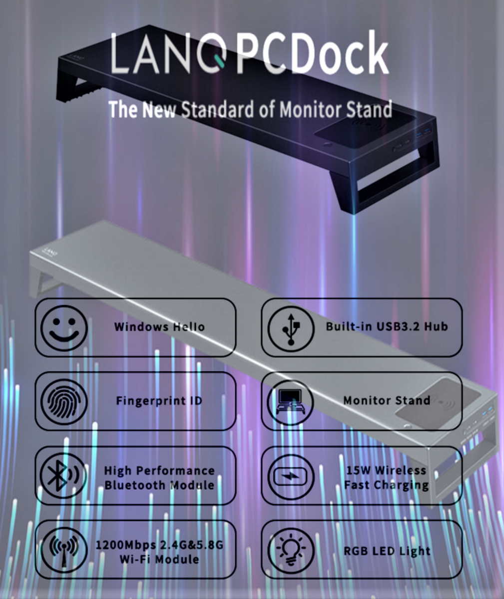 Lanq PCDock: The Ultimate Desktop Monitor Stand & PC Accessory