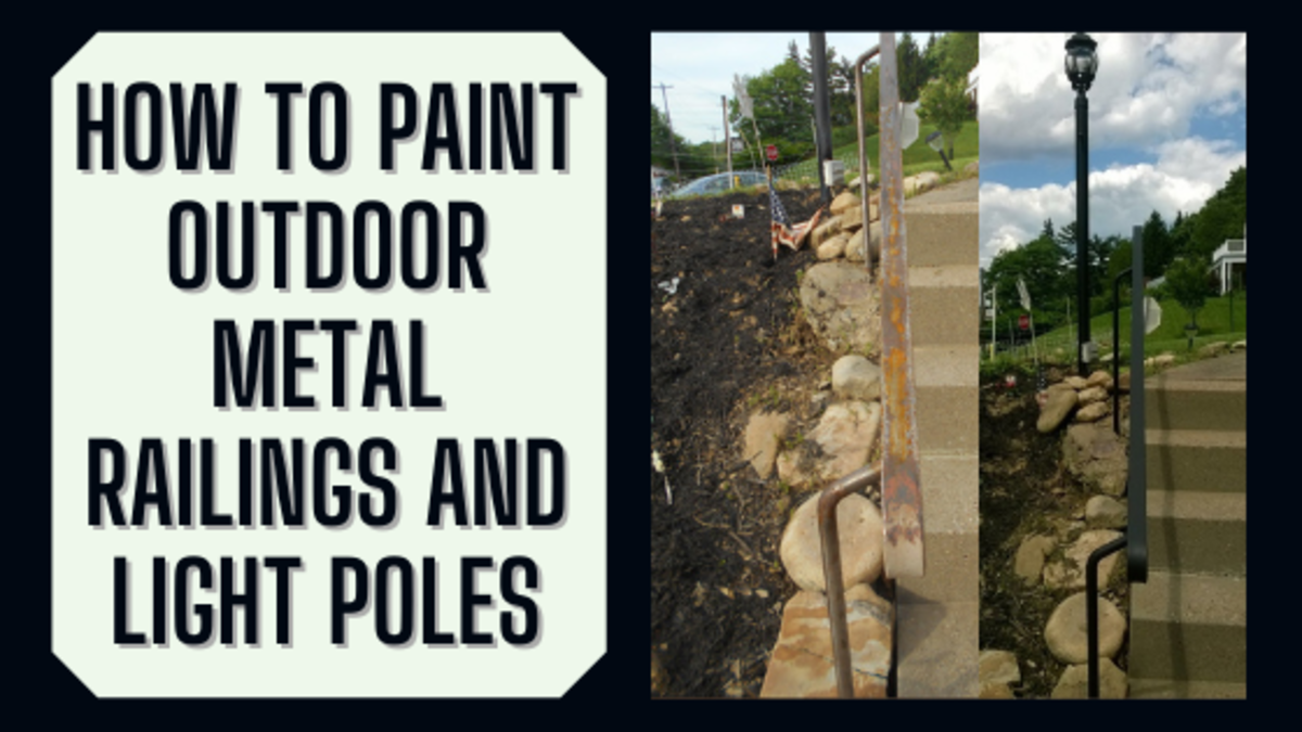 How to Paint Outdoor Metal Railings and Light Poles