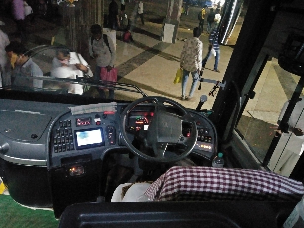 Front view of the bus-1