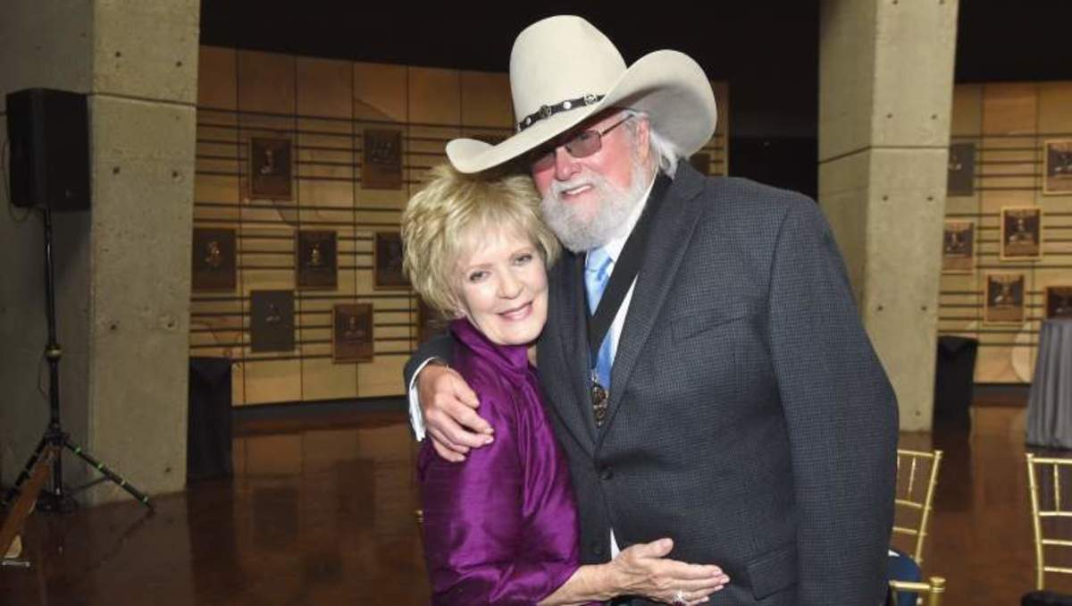 Charlie Daniels with wife