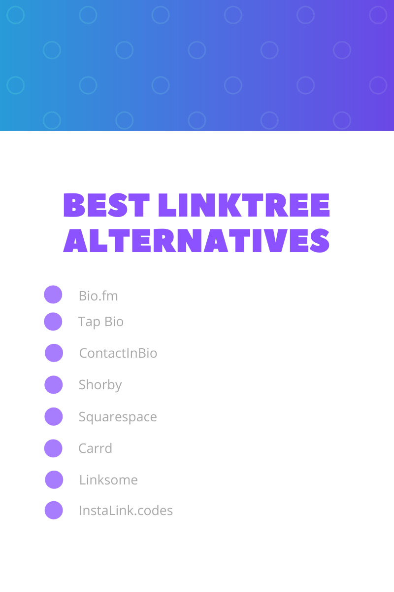 Some of my favourite Linktree alternatives are listed here.
