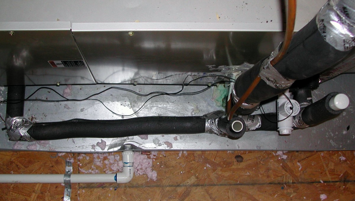 Primary condensate line before installing the valve assembly.