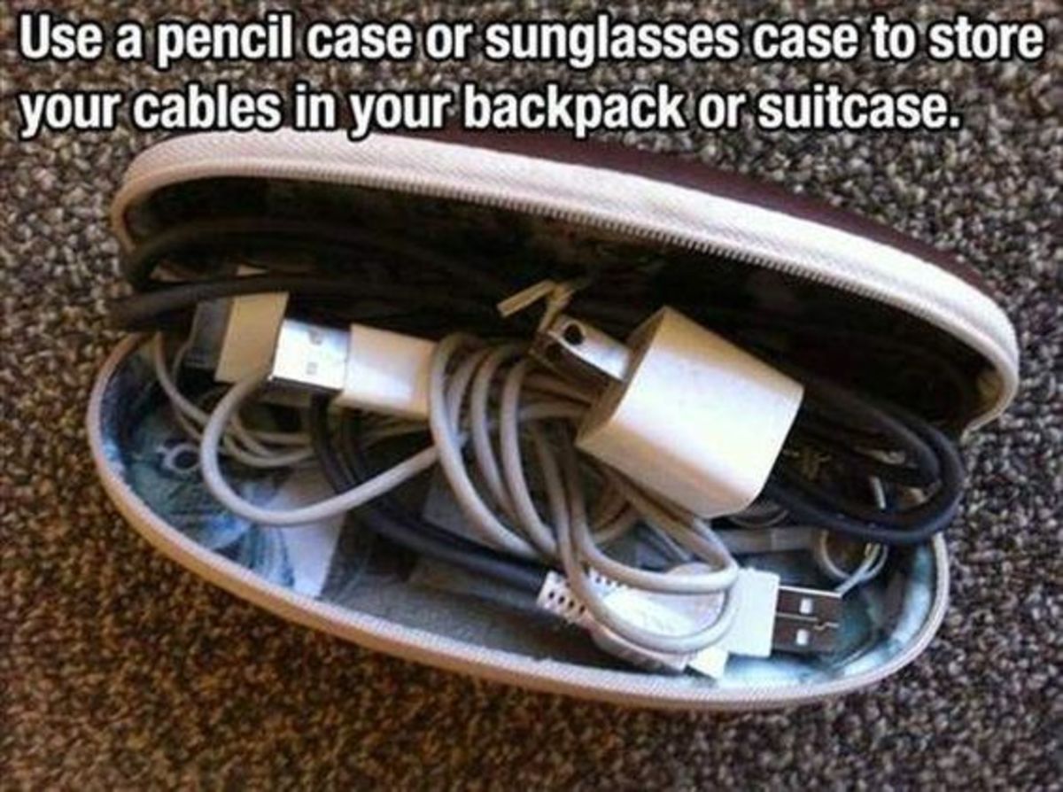 Tidy up all those loose cables in a small case.