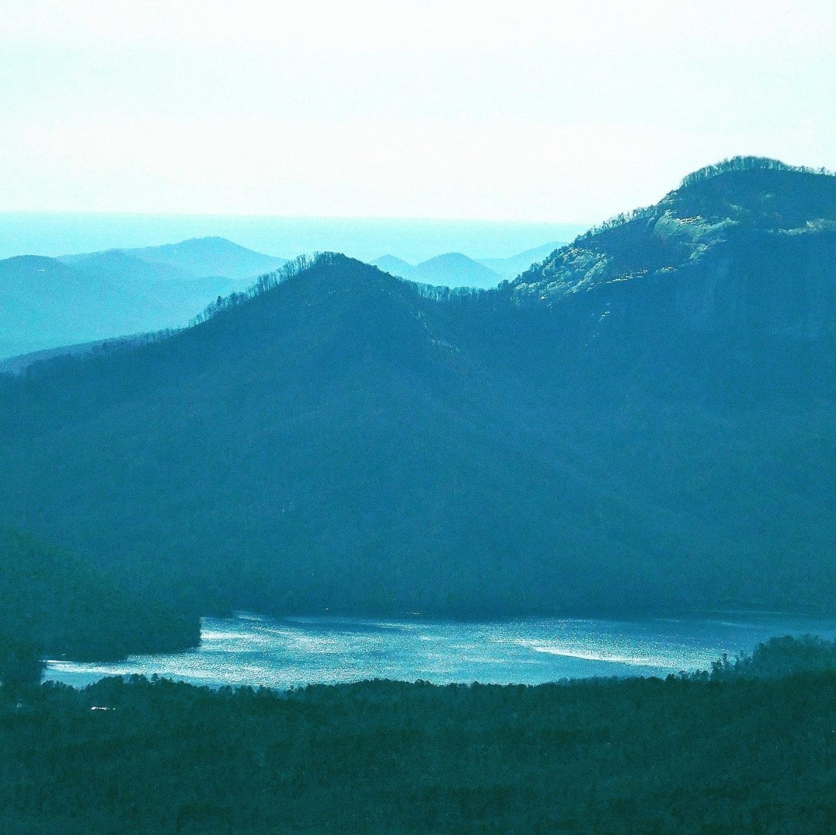 The Table Rock Reservoir seen from the Caesar's Head Overlook.