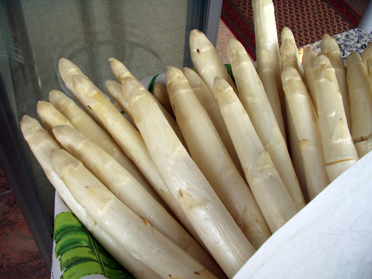 White asparagus called spargel in Germany