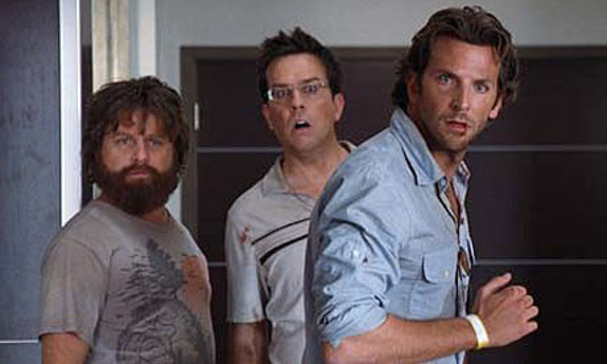 Galifianakis (left) leads a superb trio of performances along with Helms (centre) and Cooper.