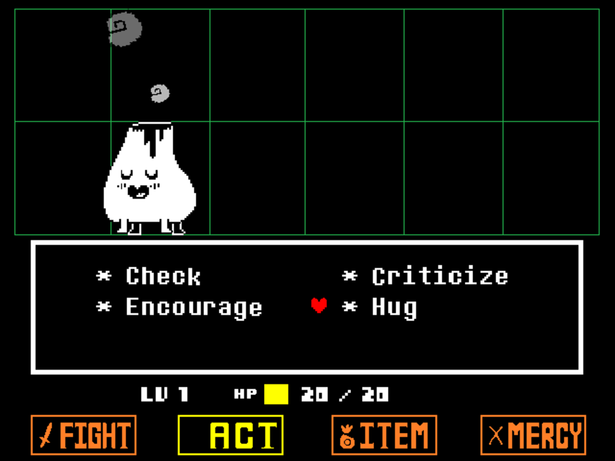 Every monster encounter in "Undertale" has a nonviolent solution.