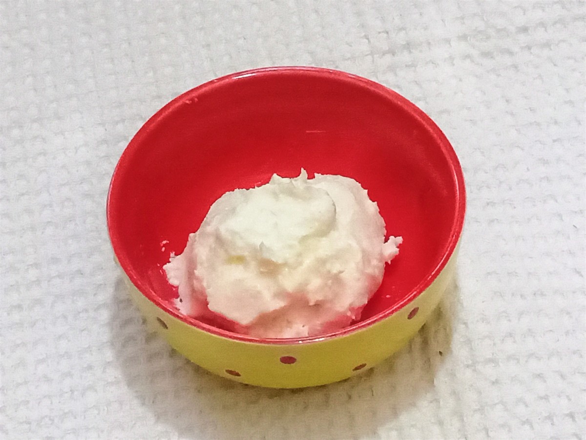 Homemade white butter