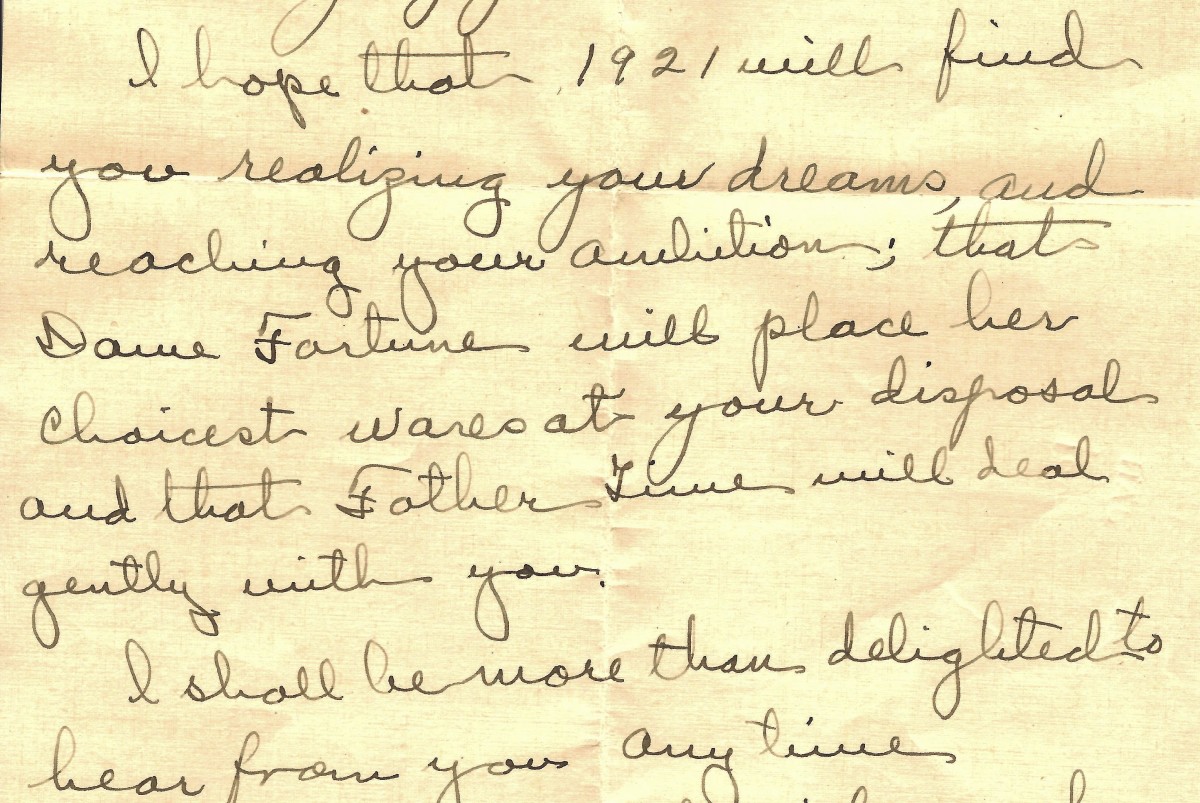 handwritten old 1921 letter from world war one buddy in
