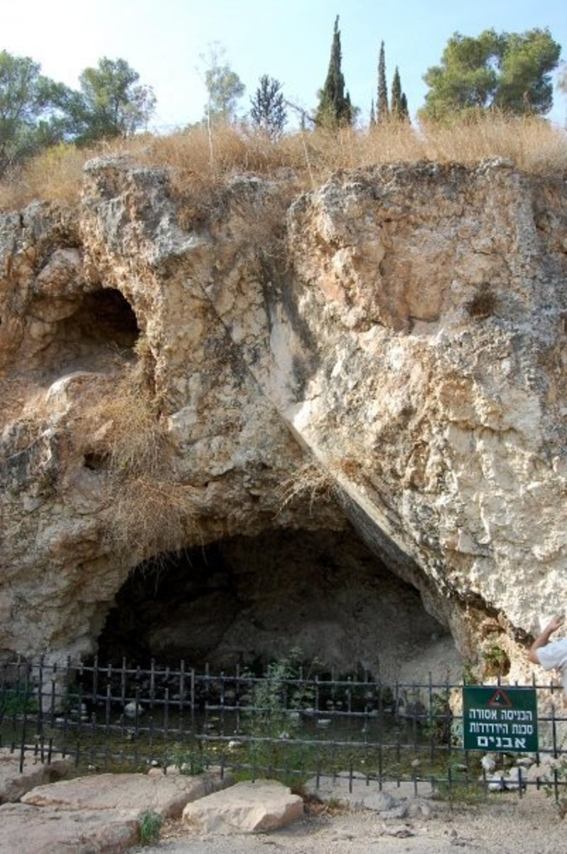 GIDEON'S CAVE AT THE SPRING OF HAROD