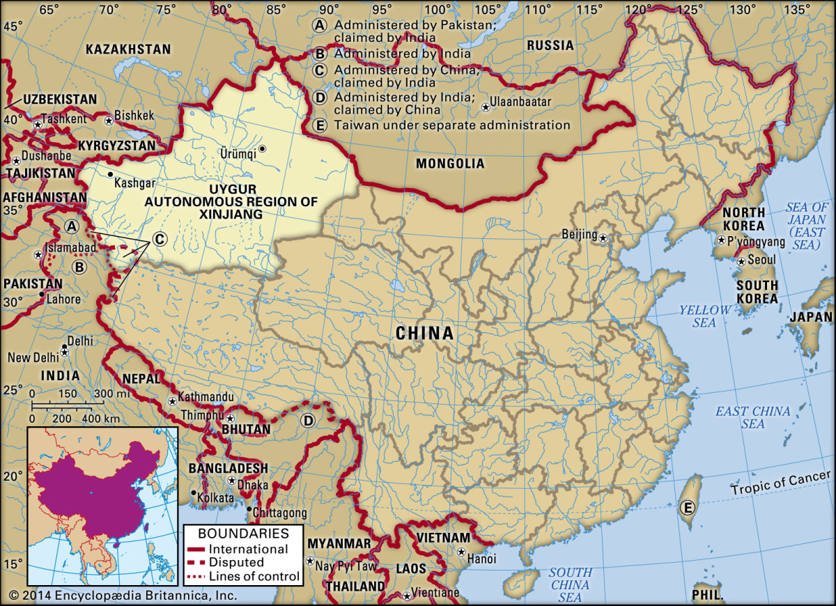 Uyghur Map of Xinjiang