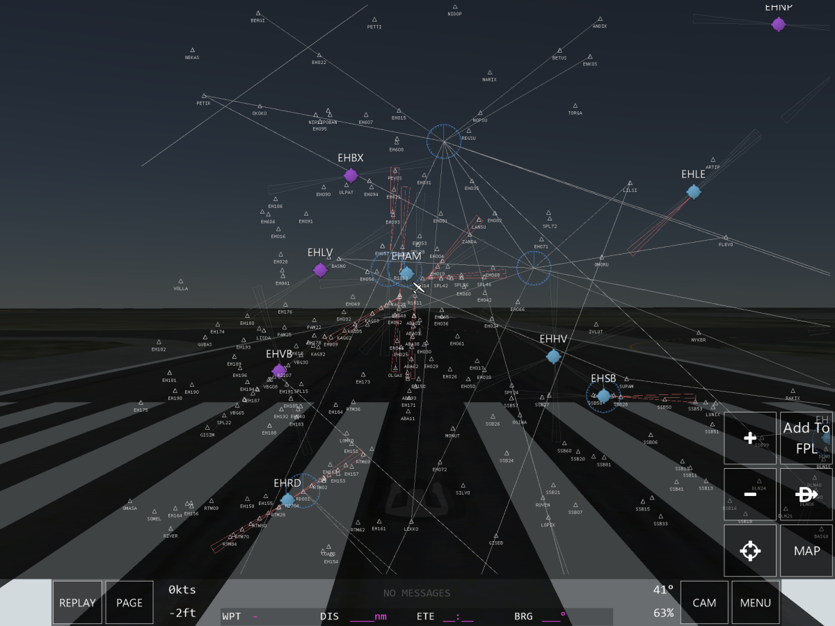 The flight planning interface on Infinite Flight.