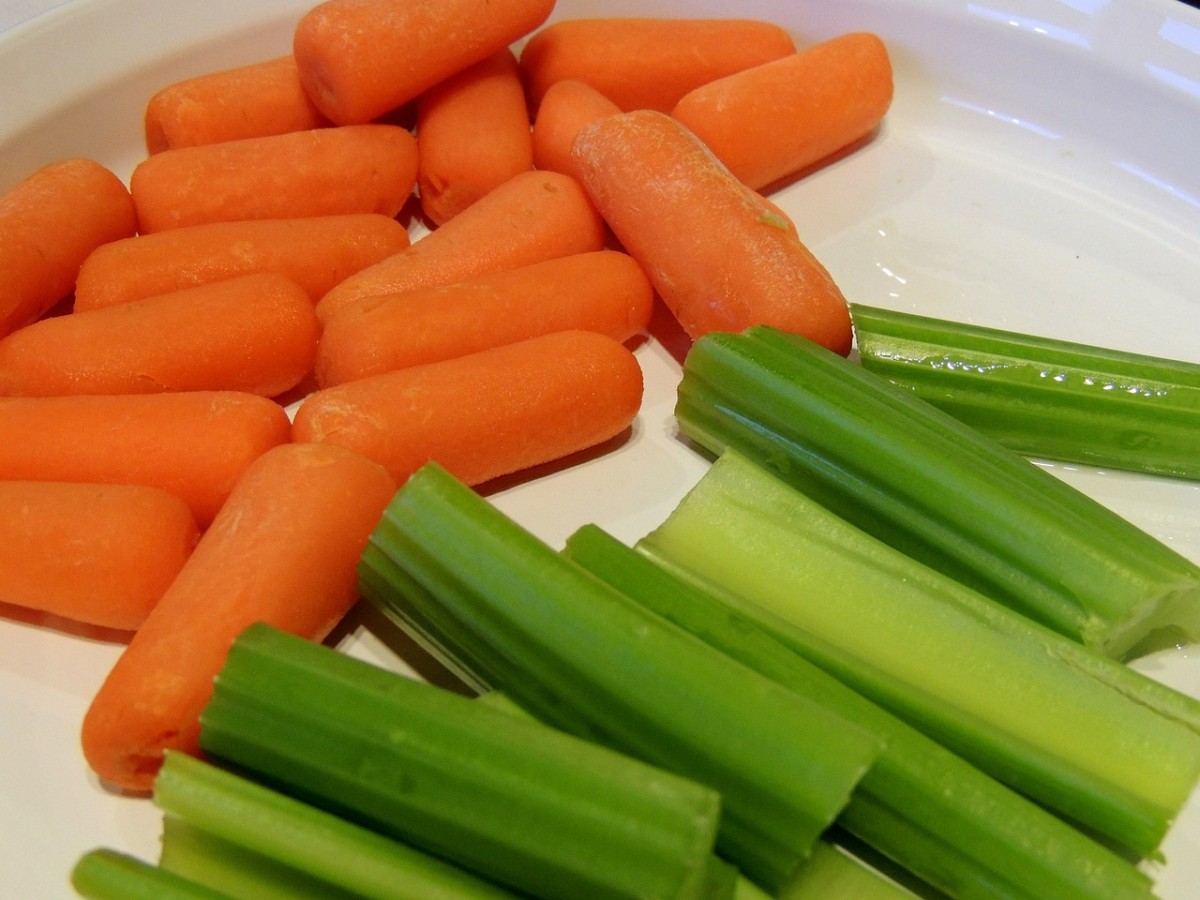 "Baby" carrots and celery sticks. No, this isn't what we want