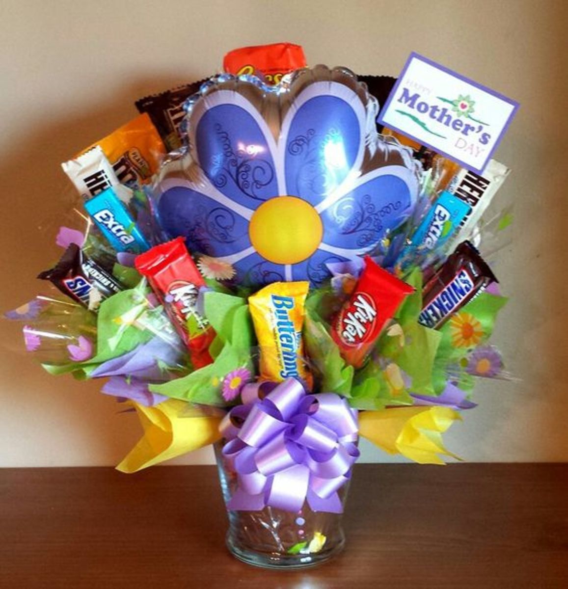 HOW TO MAKE DIY CHOCOLATE BOUQUET IN BASKET / SIMPLE IDEA FOR
