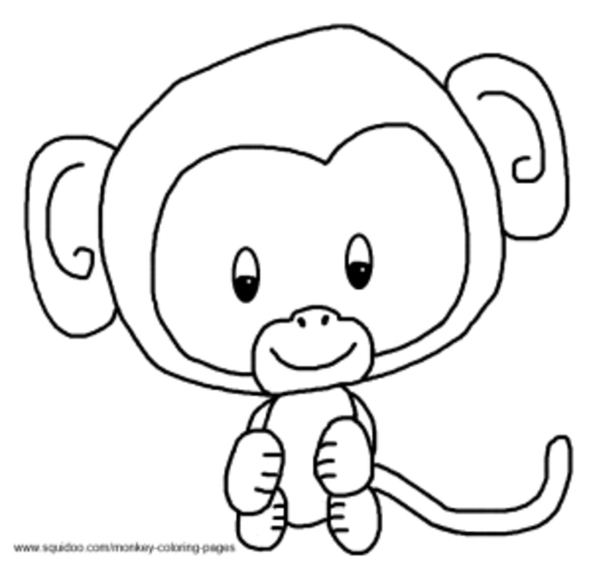Cartoon monkey coloring pages