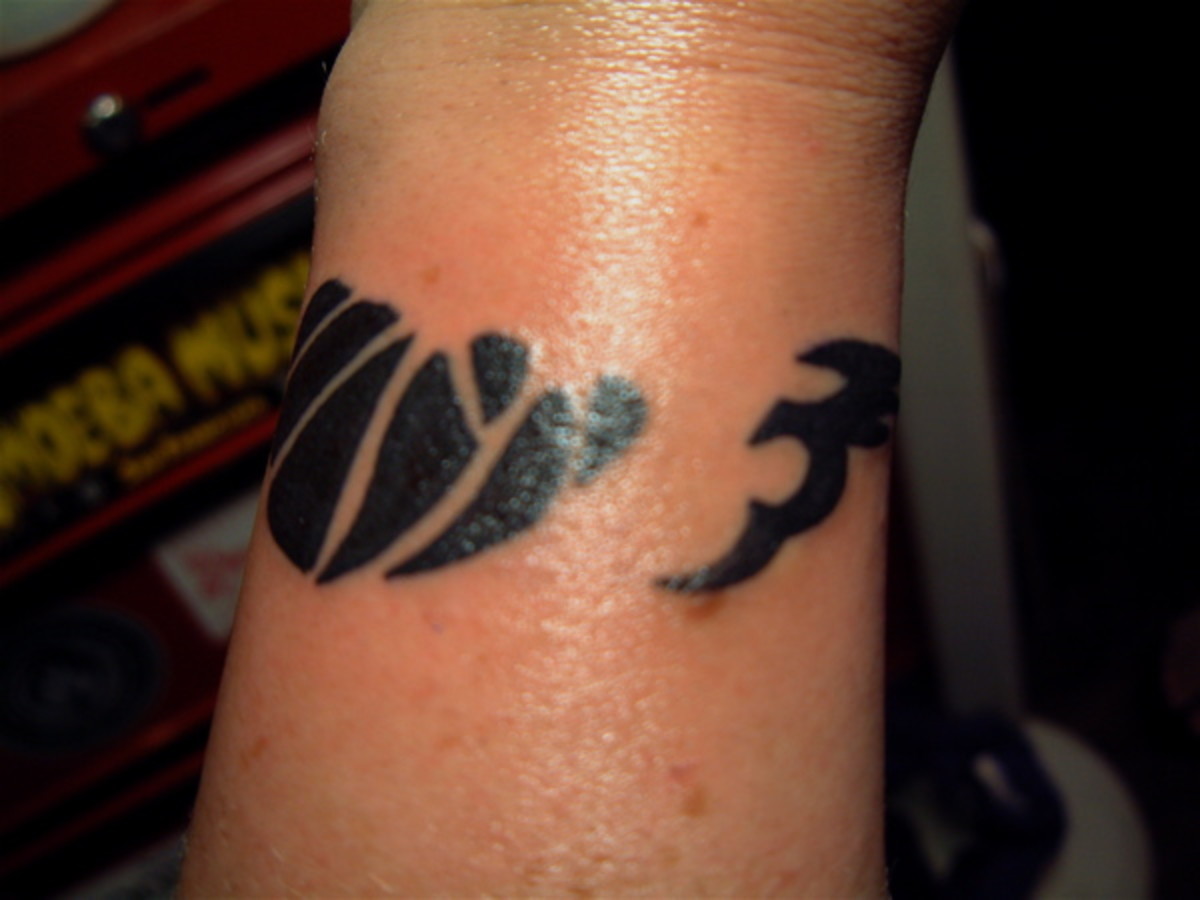 Hawaiian petroglyph symbols tattoed on my wrist