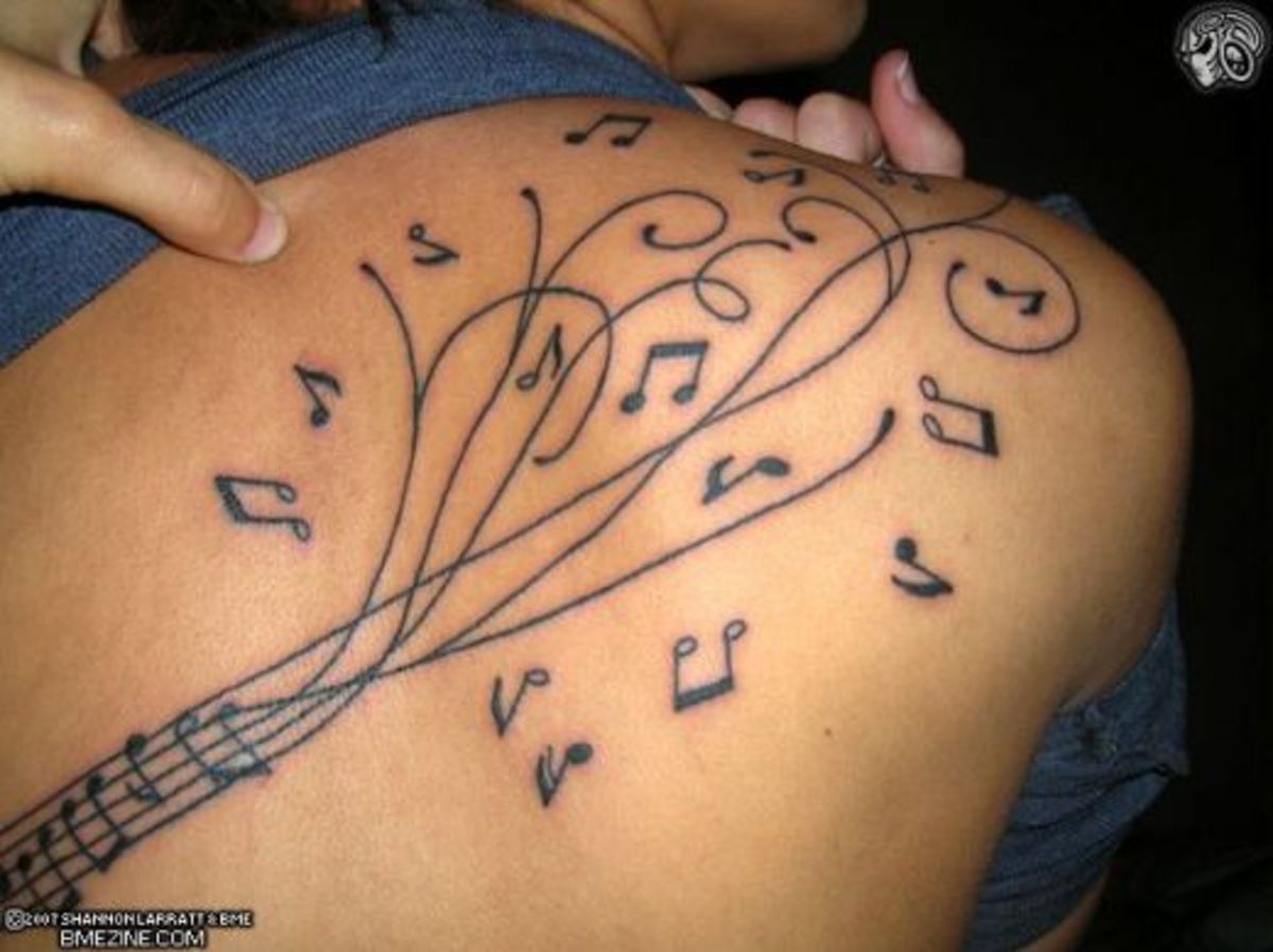 A song tattoo