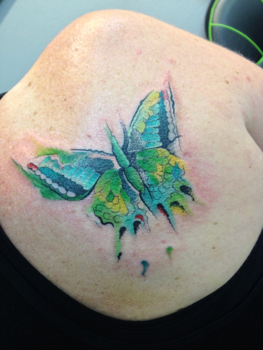 Ink khan tattoo   blue butterfly by gurtattoographer  Facebook