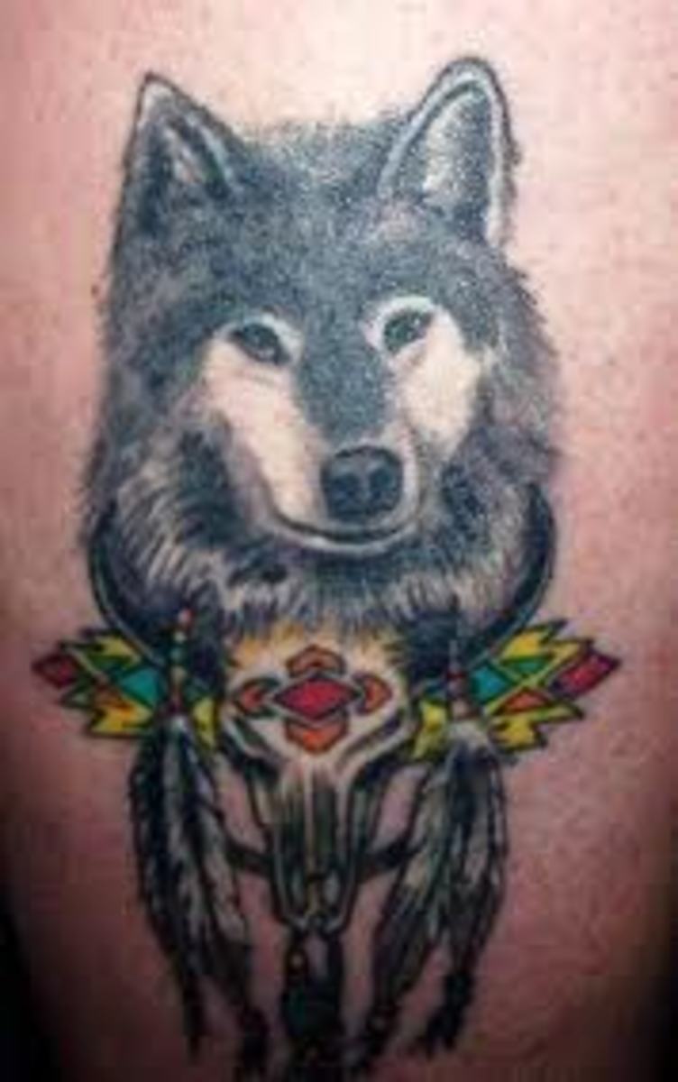 Воровской волк тату