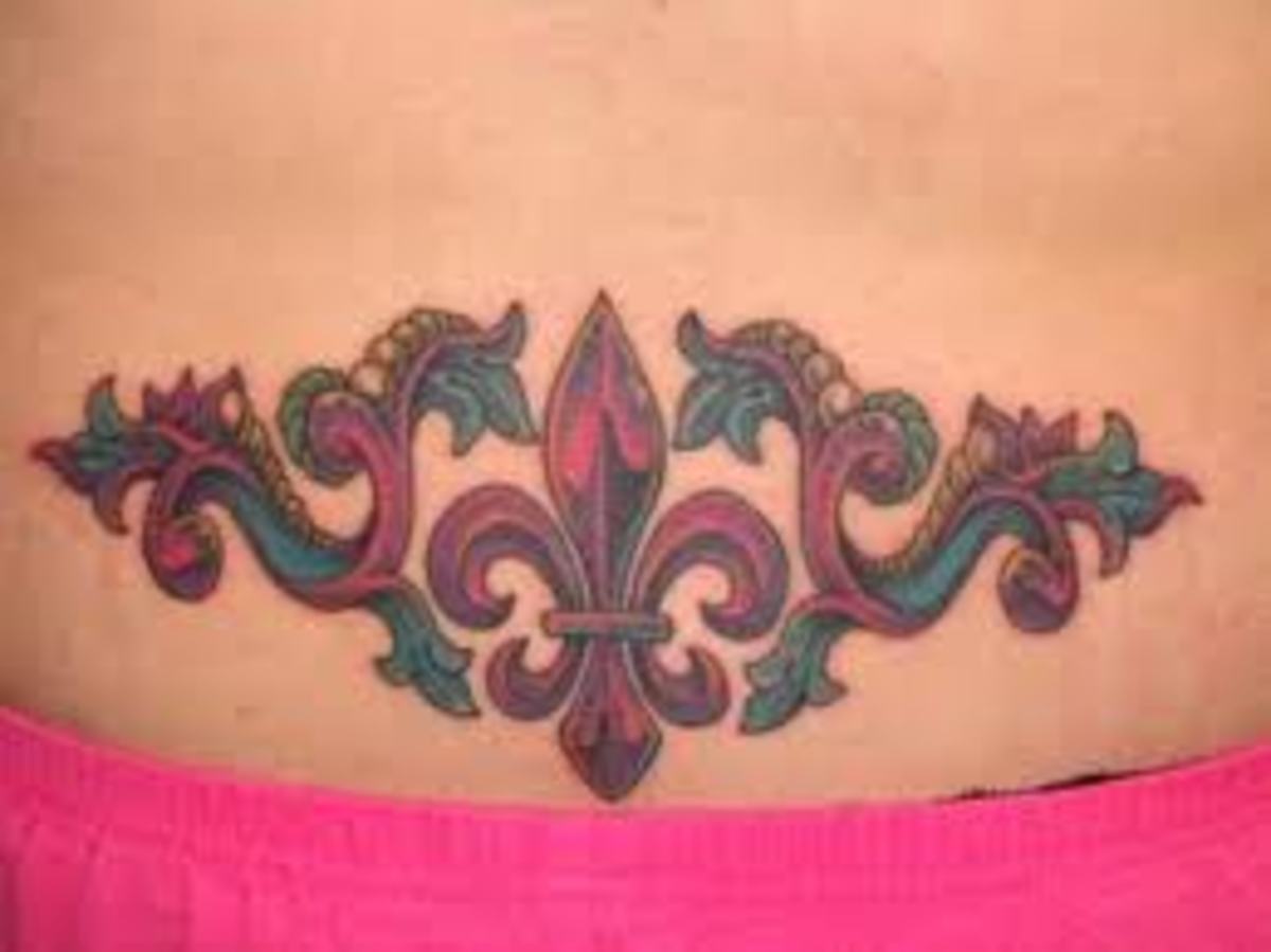 Feminine fleur de lis tattoo