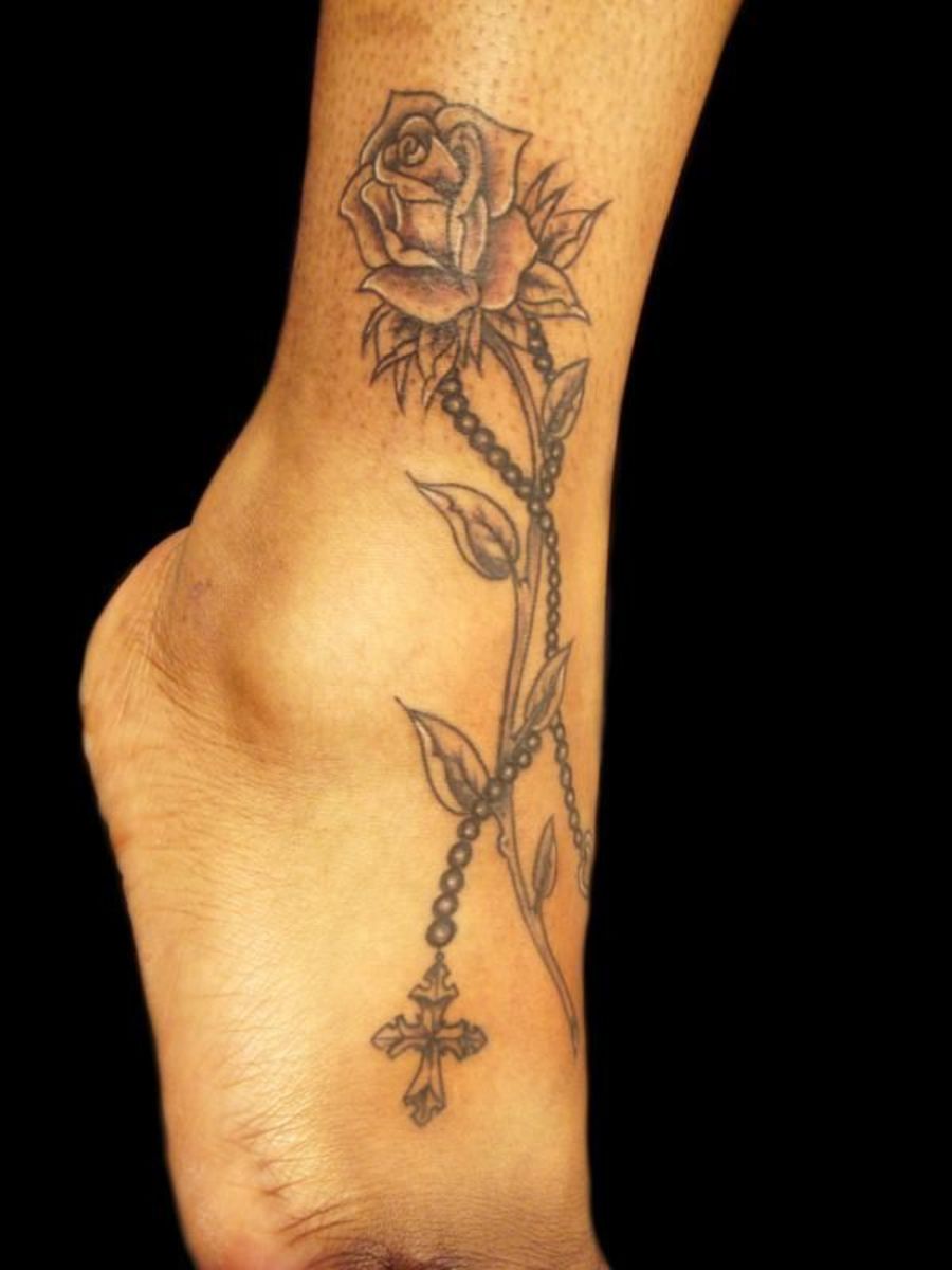 50 Fabulous Rose Tattoos On Ankle - Tattoo Designs – TattoosBag.com